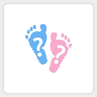 Baby foot print. Baby gender reveal Sticker